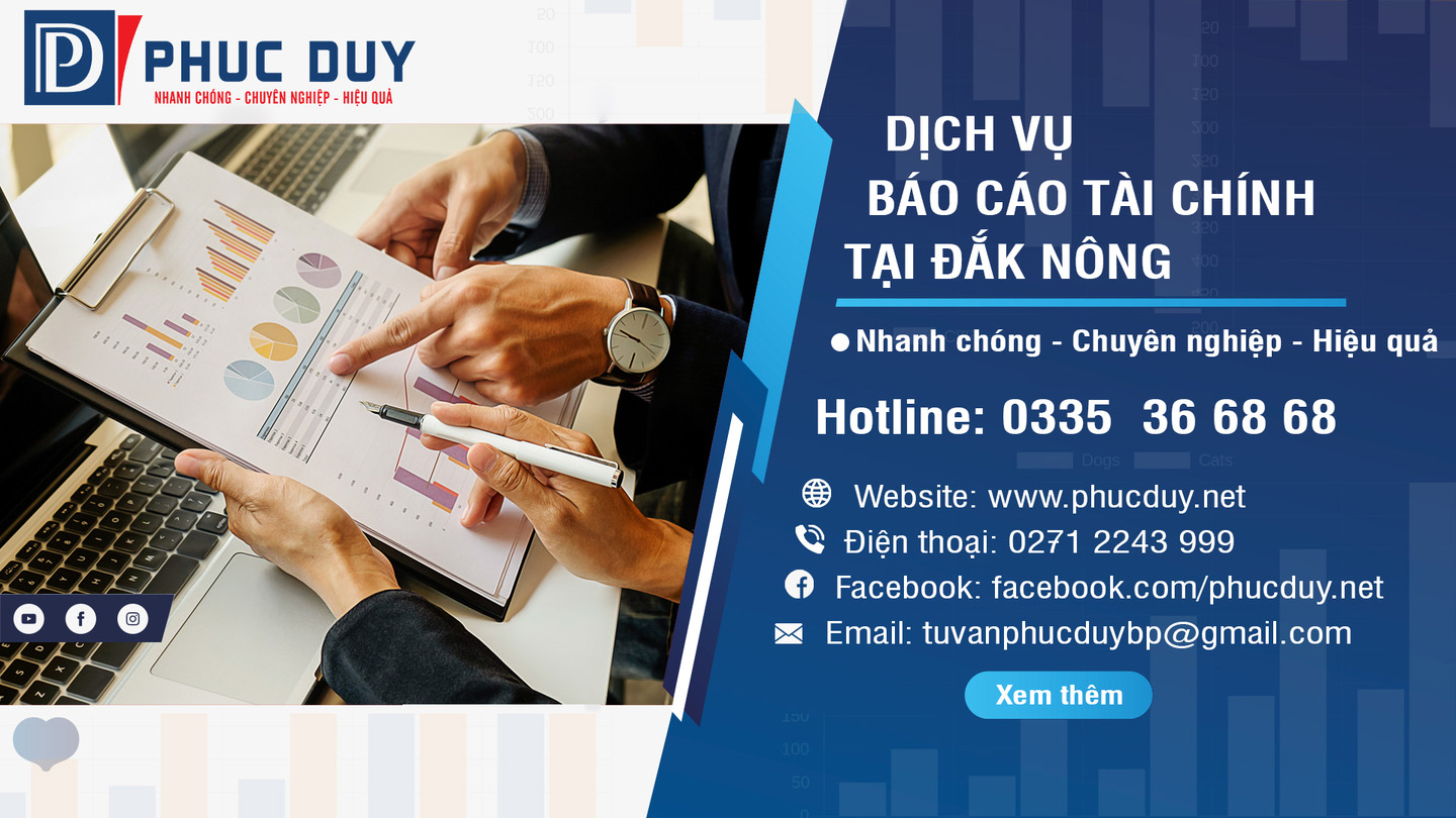 báo cáo tài chính tại Đắk Nông