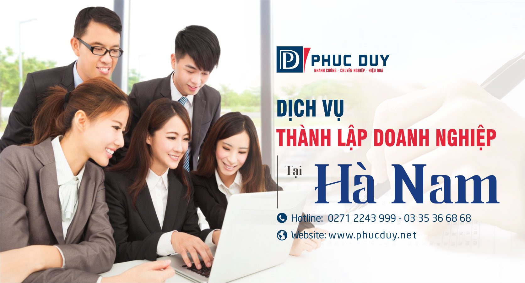 Dịch vụ thành lập doanh nghiệp của Phúc Duy tại Hà Nam