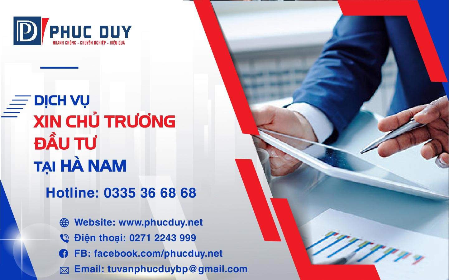 Dịch vụ xin chủ trương đầu tư của Phúc Duy 