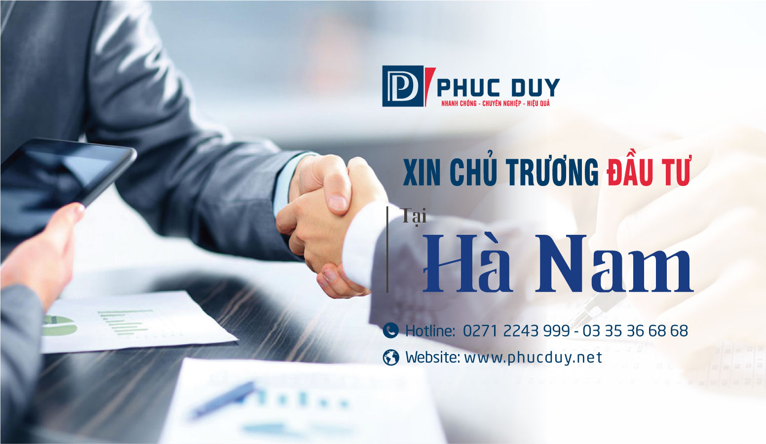 Xin chủ trương đầu tư ở Hà Nam