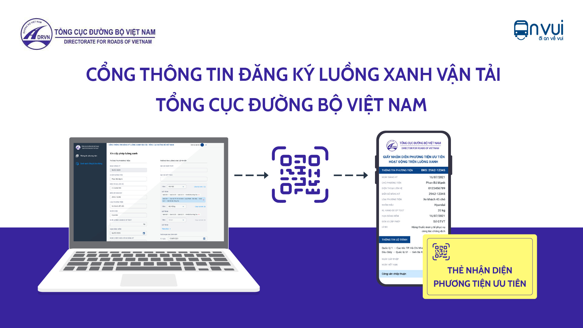 Hướng dẫn cách đăng ký mã QR luồng xanh xe tải trên drvn.gov.vn