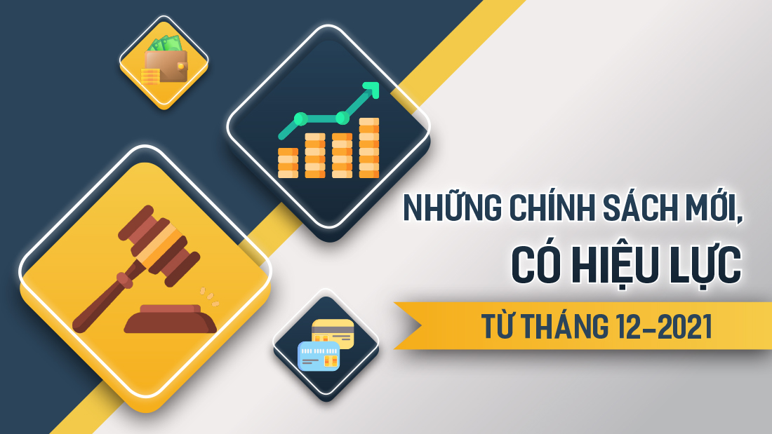 Chính sách mới nổi bật có hiệu lực từ giữa tháng 12/2021