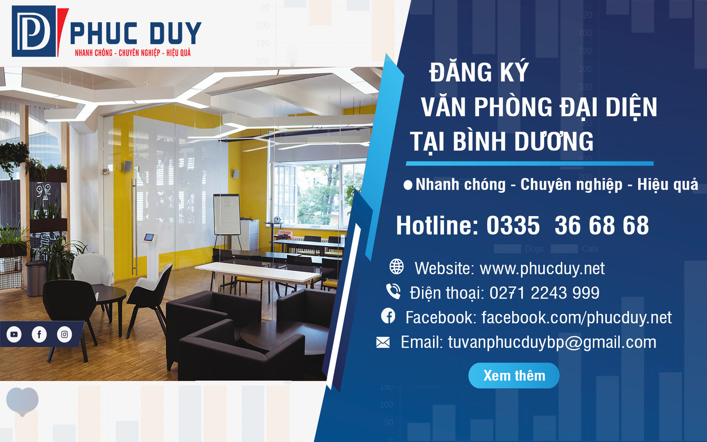 Dịch vụ của PHÚC DUY về thành lập văn phòng đại diện tại Bình Dương