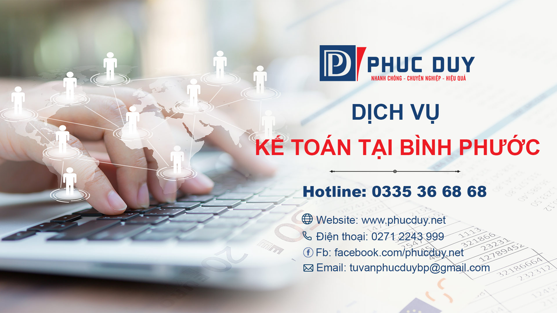 Dịch vụ kế toán trọn gói tại Đồng Xoài, Bình Phước