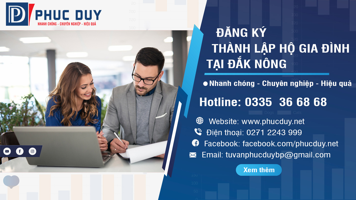 Dịch vụ đăng ký kinh doanh hộ gia đình tại Đắk Nông của PHÚC DUY